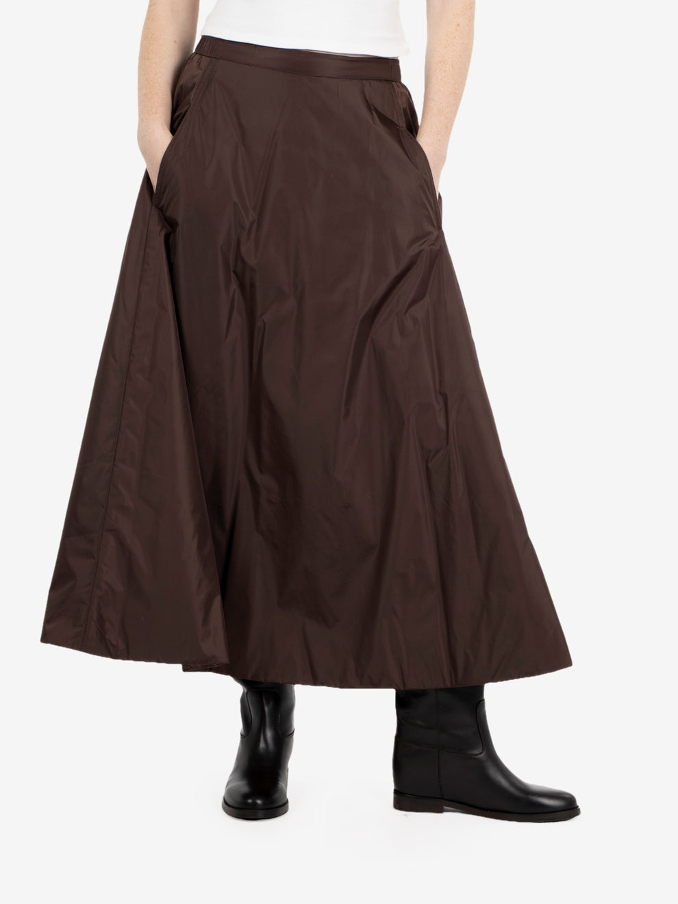 PADDED SKIRT NYLON GLASS BROWN KWA074-NNYG_10