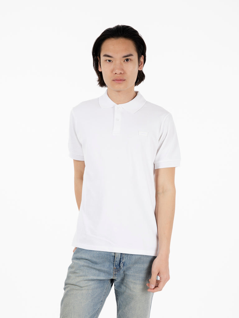 ADD - Polo con logo tono su tono white