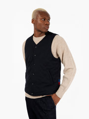 ADHOCONCEPT - Country vest free gabardina blu navy