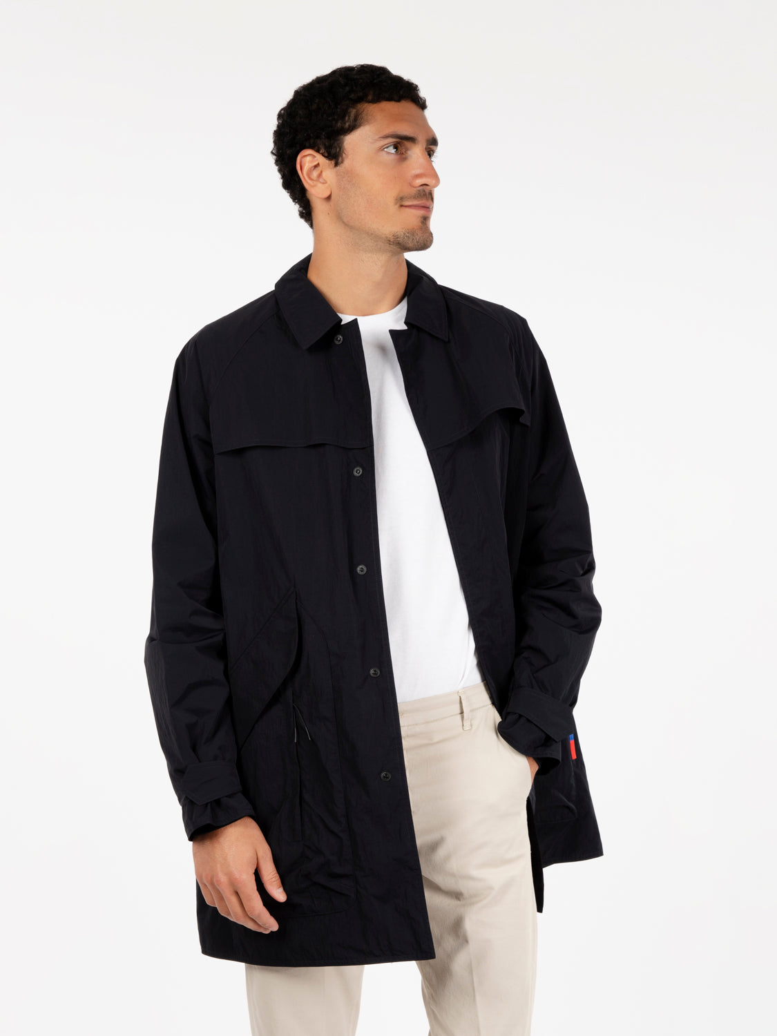 Japanese 2 navy blue trench coat