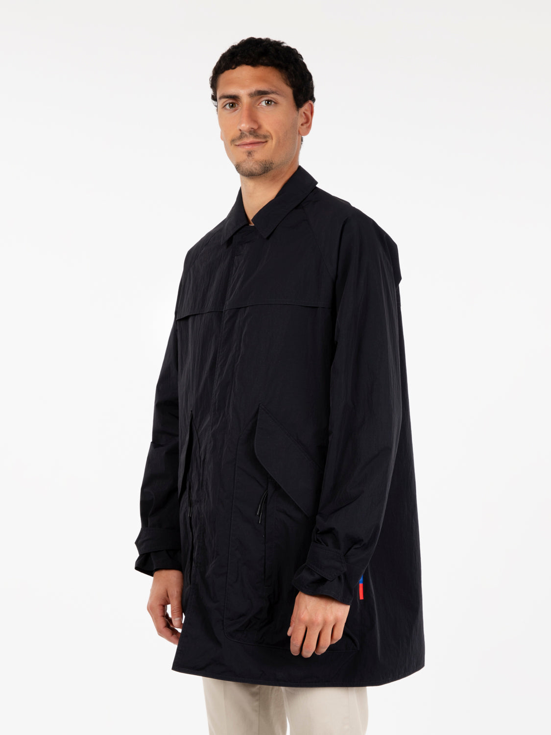 Japanese 2 navy blue trench coat