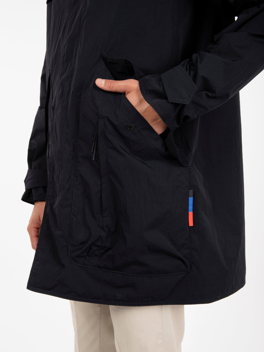 Japanese 2 navy blue trench coat