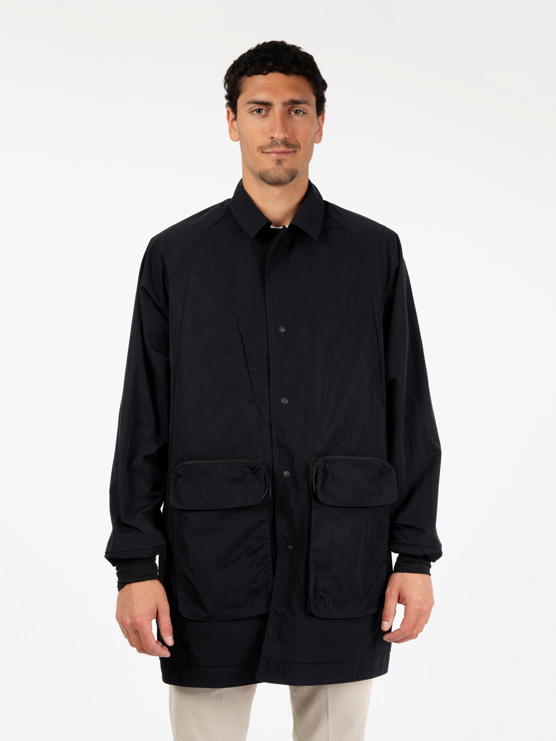 Japanese 2 navy blue trench coat