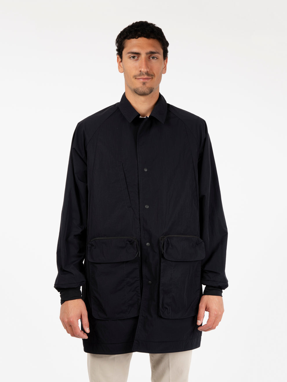 Japanese 2 navy blue trench coat
