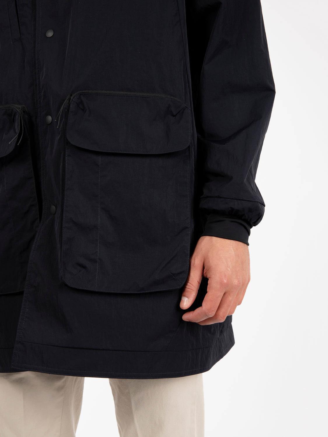 Japanese 2 navy blue trench coat