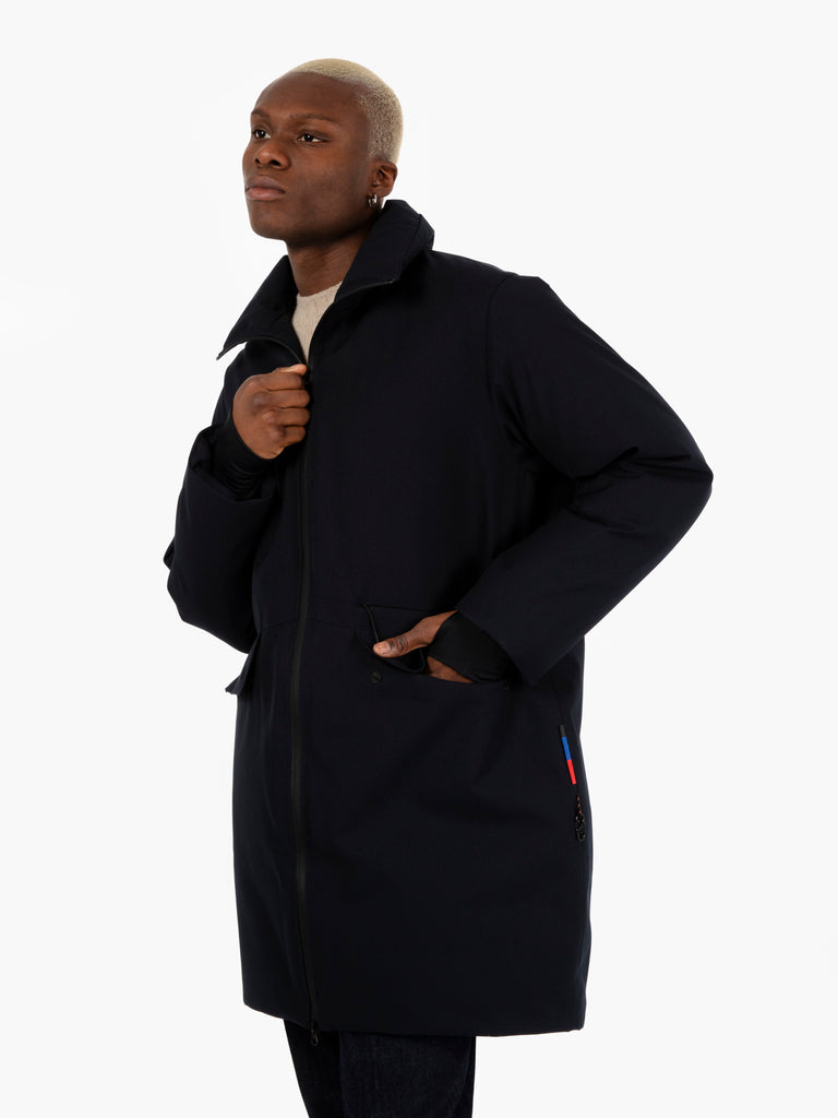 ADHOCONCEPT - Snow Coat free gabardina blu navy