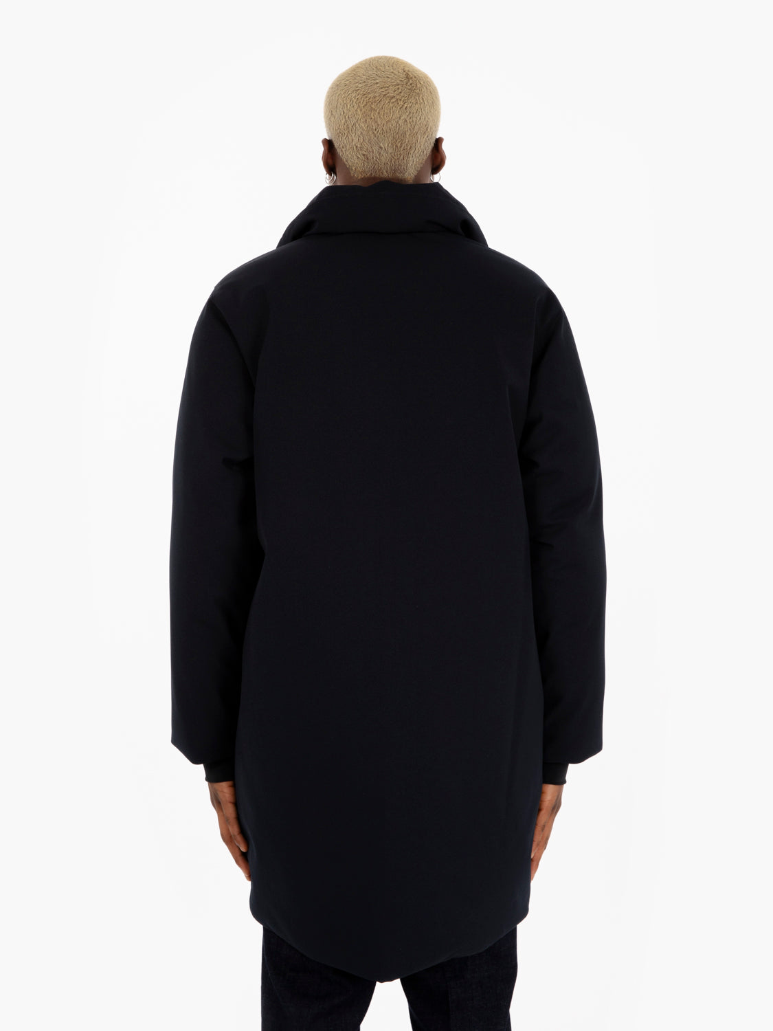 Snow Coat free gabardine navy blue