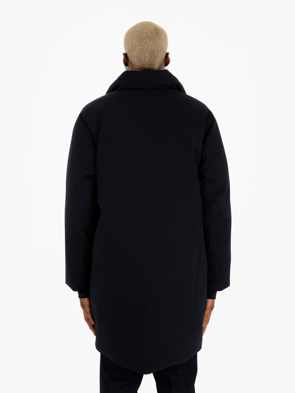 Snow Coat free gabardine navy blue