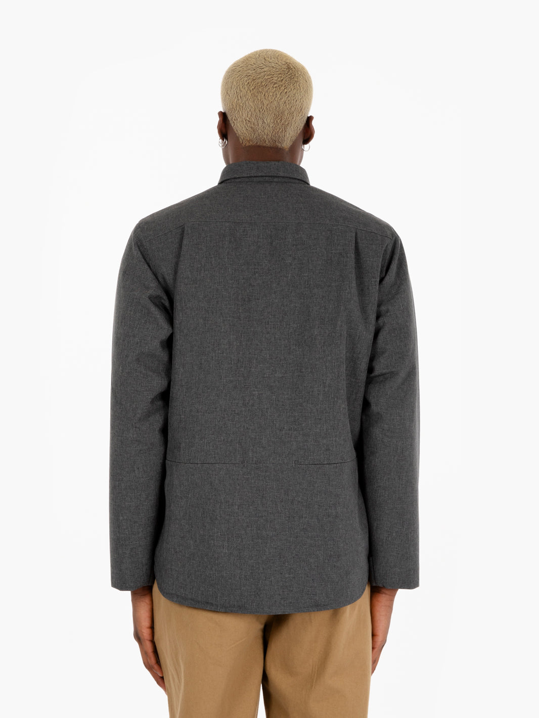 Travel shirt Vatican canvas dark grey melange