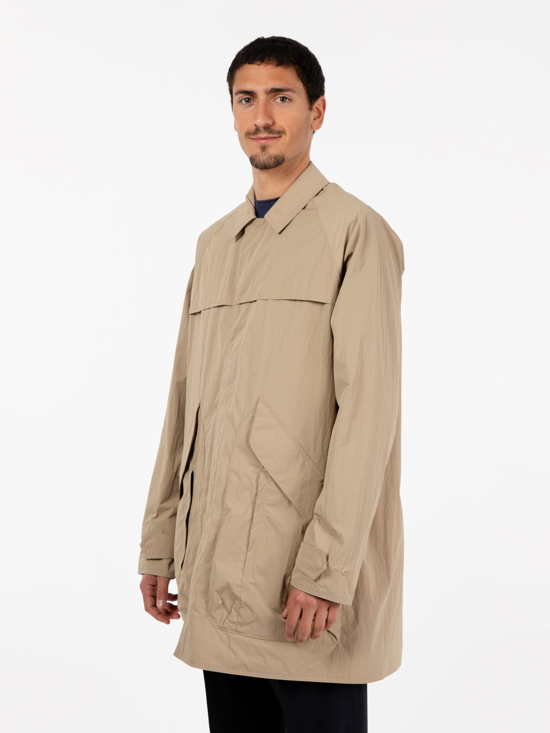 Beige Japanese double-face trench coat