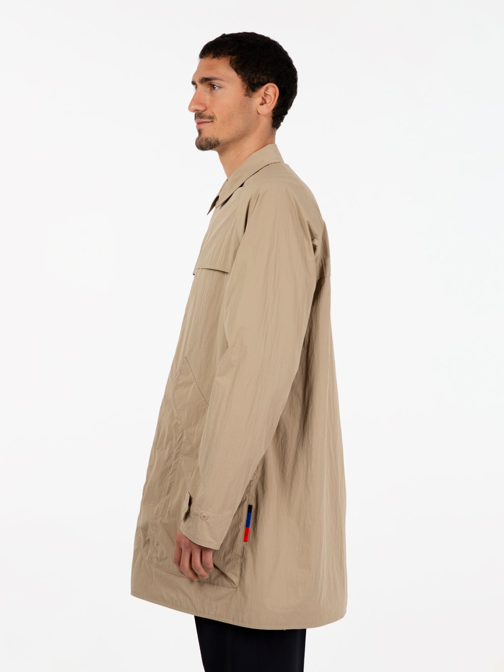 Beige Japanese double-face trench coat