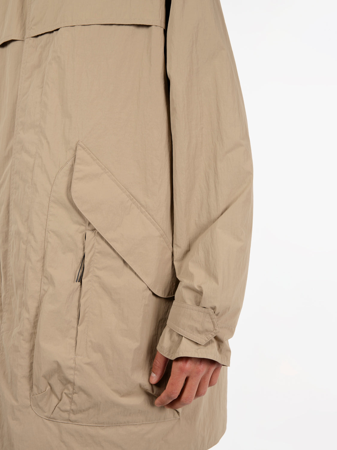 Beige Japanese double-face trench coat