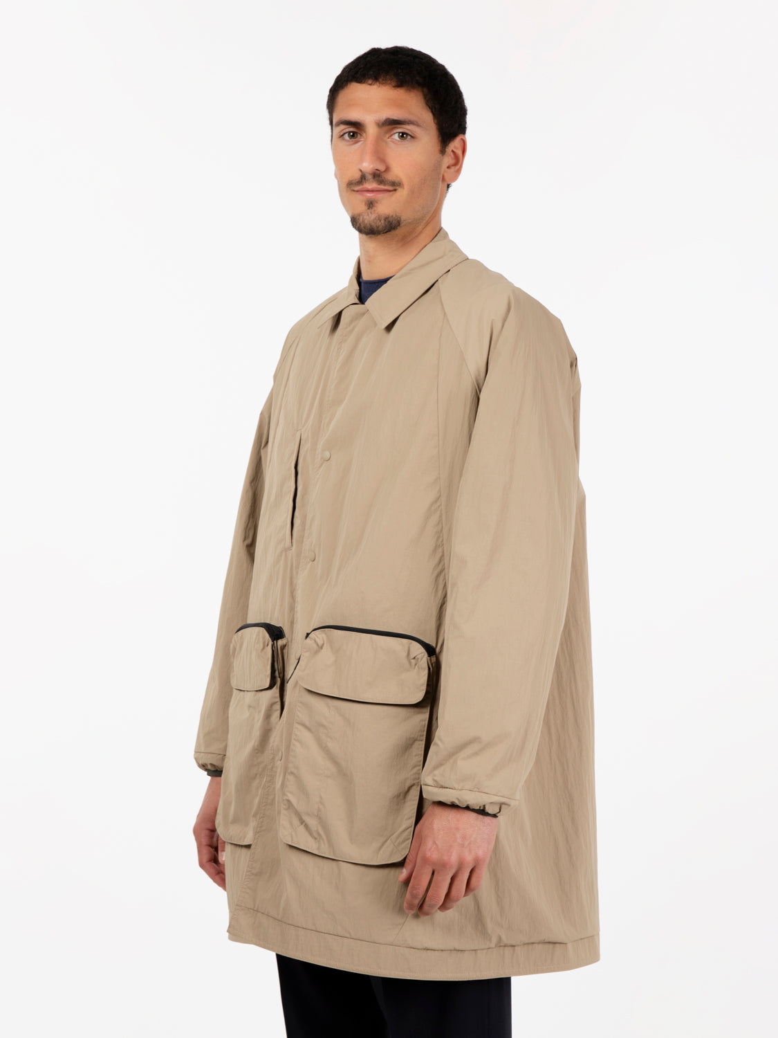 Beige Japanese double-face trench coat