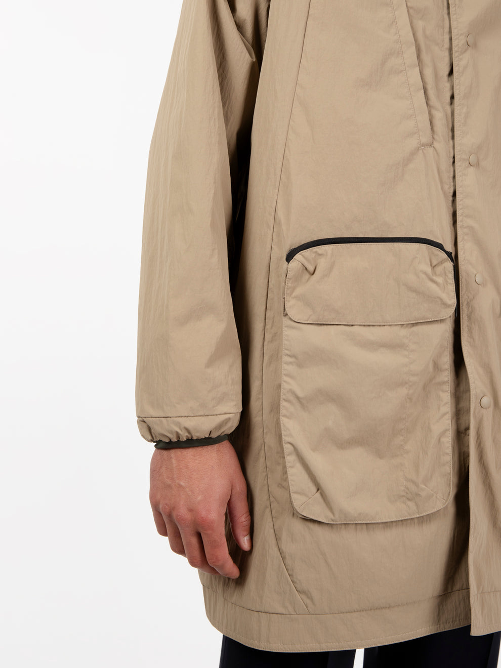 Beige Japanese double-face trench coat