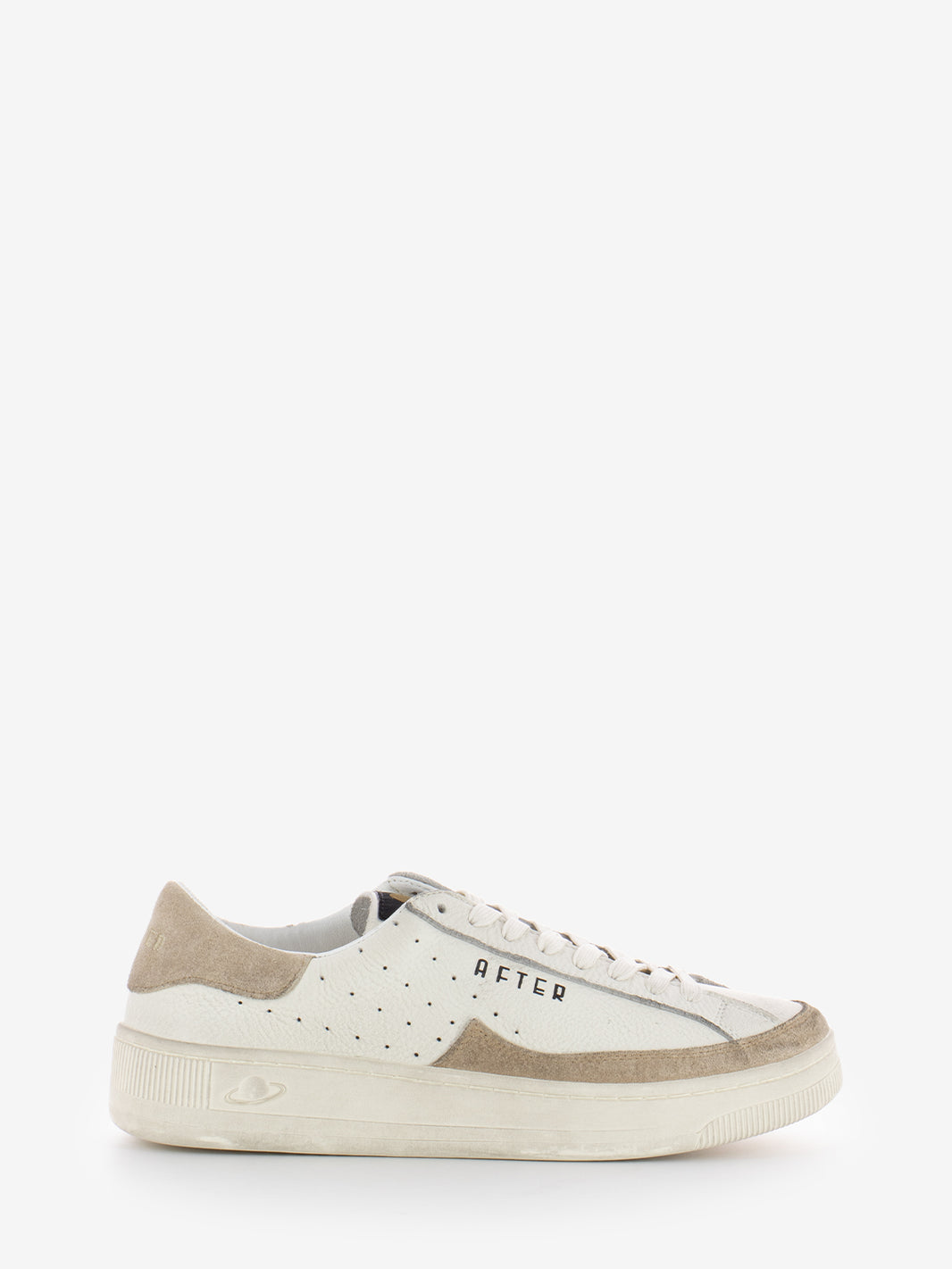 Sneakers Saturno basic bicolor ivory / ochre