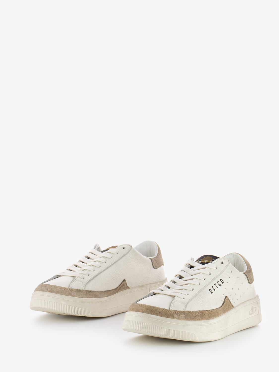 Sneakers Saturno basic bicolor ivory / ochre