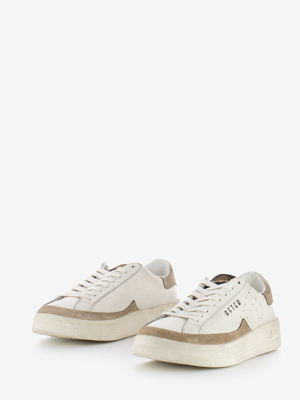 Sneakers Saturno basic bicolor ivory / ochre