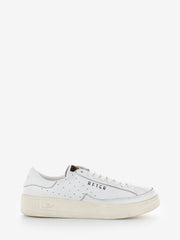 AFTER - Sneakers Saturno basic full leather bianche