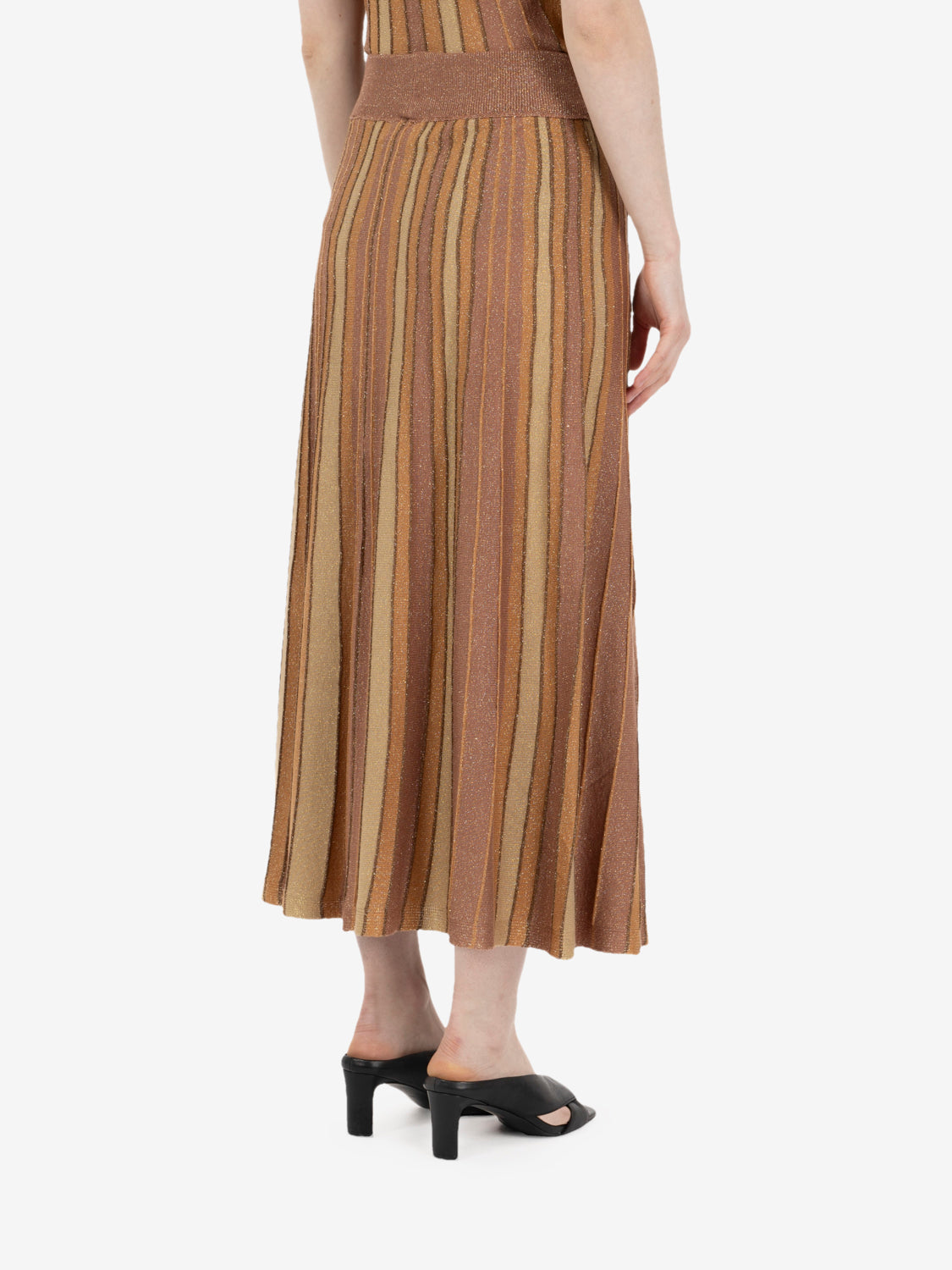 Lurex skirt tan gold / summer camel