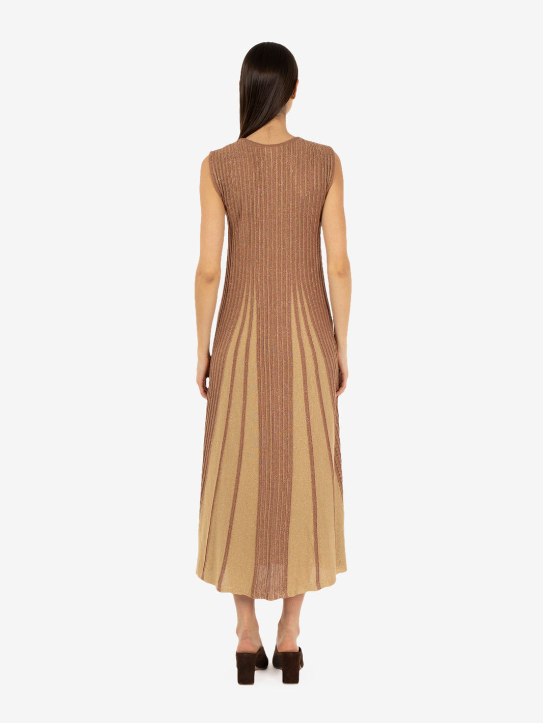 Mocca lurex midi dress