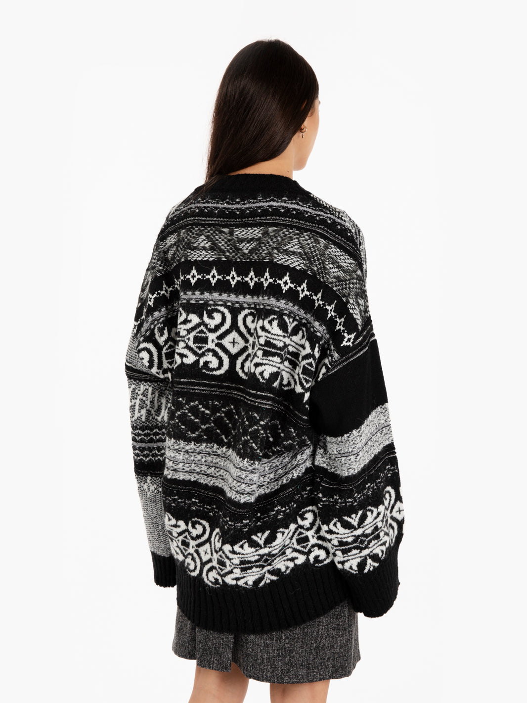 Cardigan con cintura nero