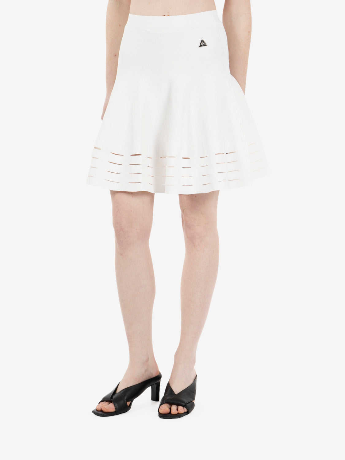 Gonna corta cut-out design bianco