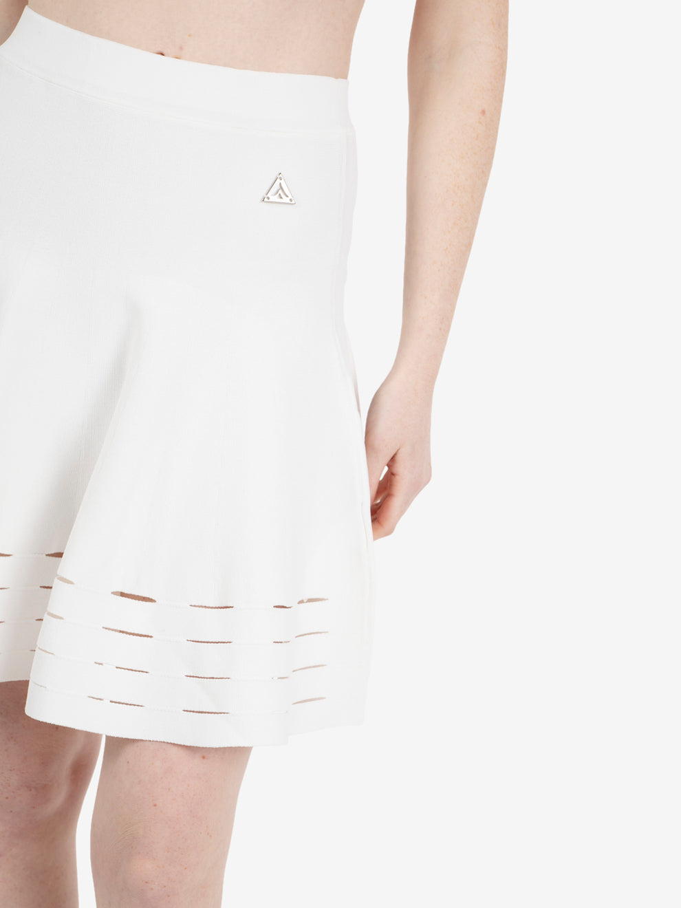Gonna corta cut-out design bianco