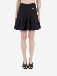 Black cut-out mini skirt