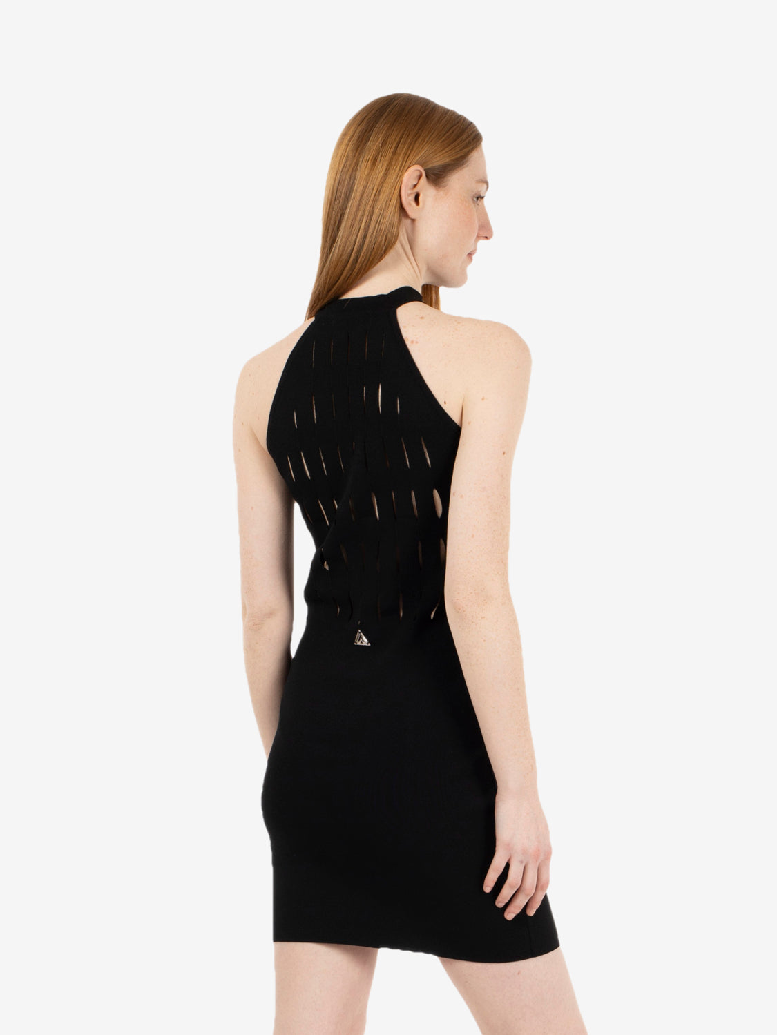 Black cut-out mini dress