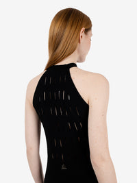 Black cut-out mini dress