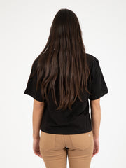 AKEP - T-shirt ricamo sole nera