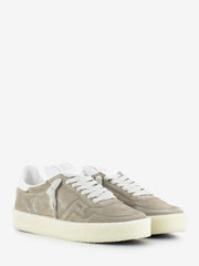 AKMAN - Suede delavè ardesia / calf white