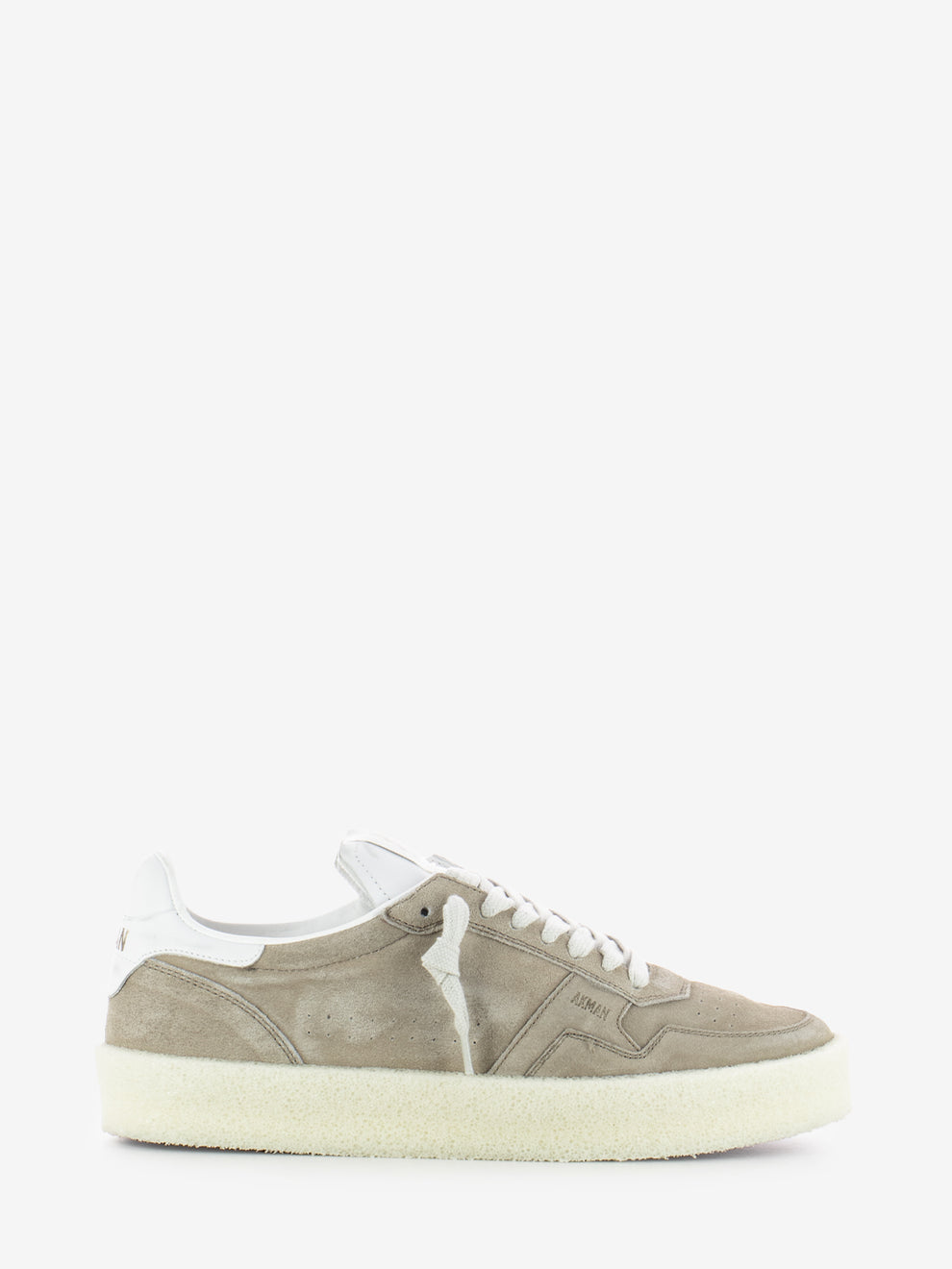 Suede delavè ardesia / calf white