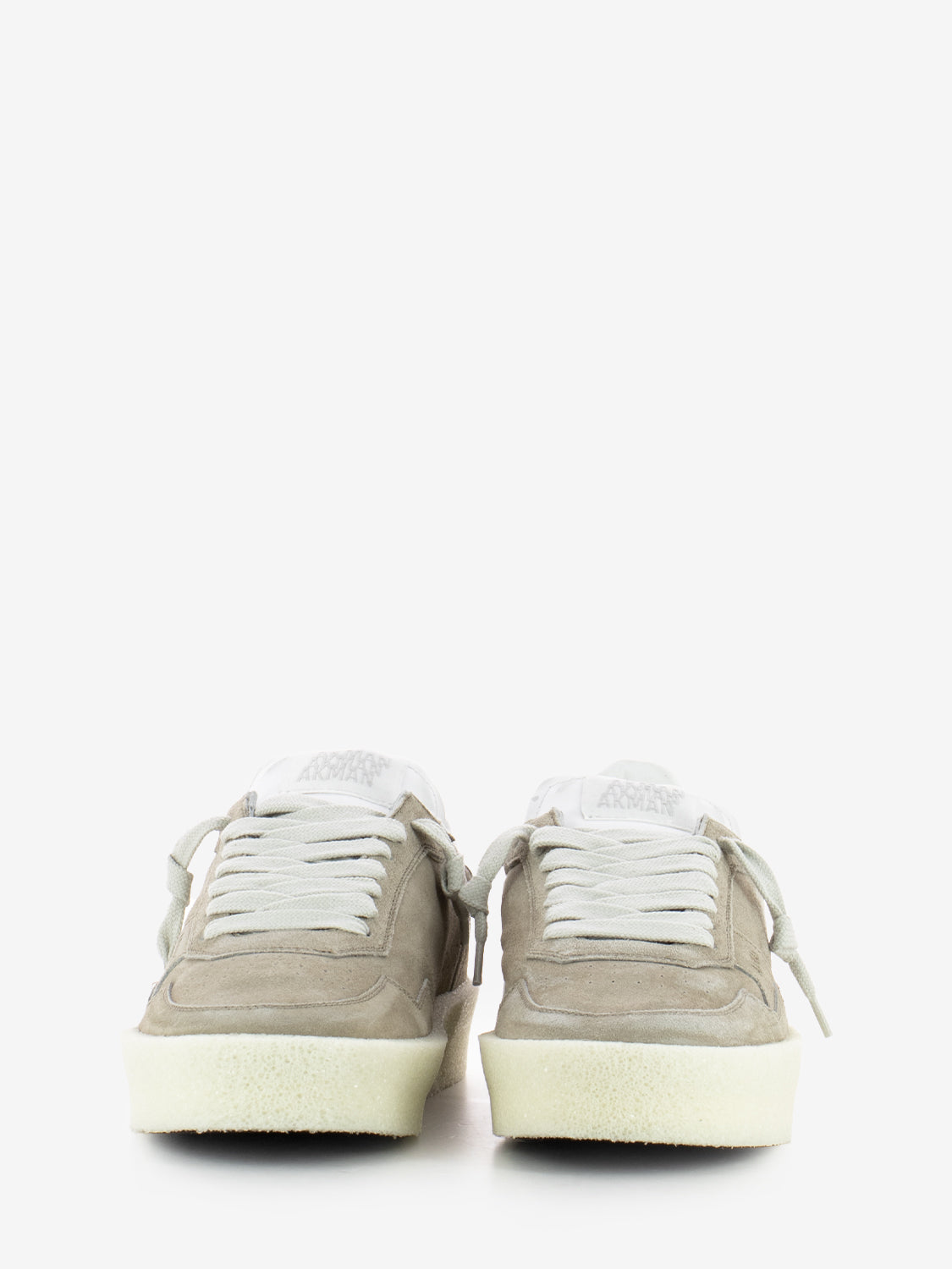 Suede delavè ardesia / calf white