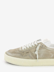 AKMAN - Suede delavè ardesia / calf white