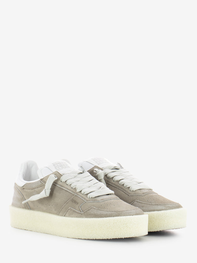 AKMAN - Suede delavè calf ardesia / white