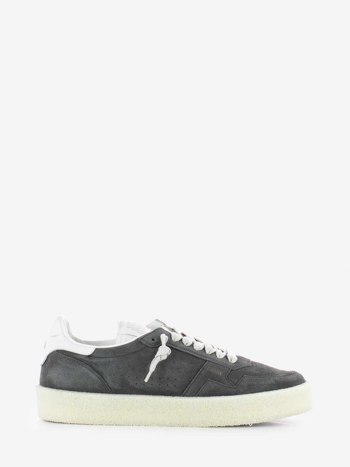 Suede delavè calf black / white