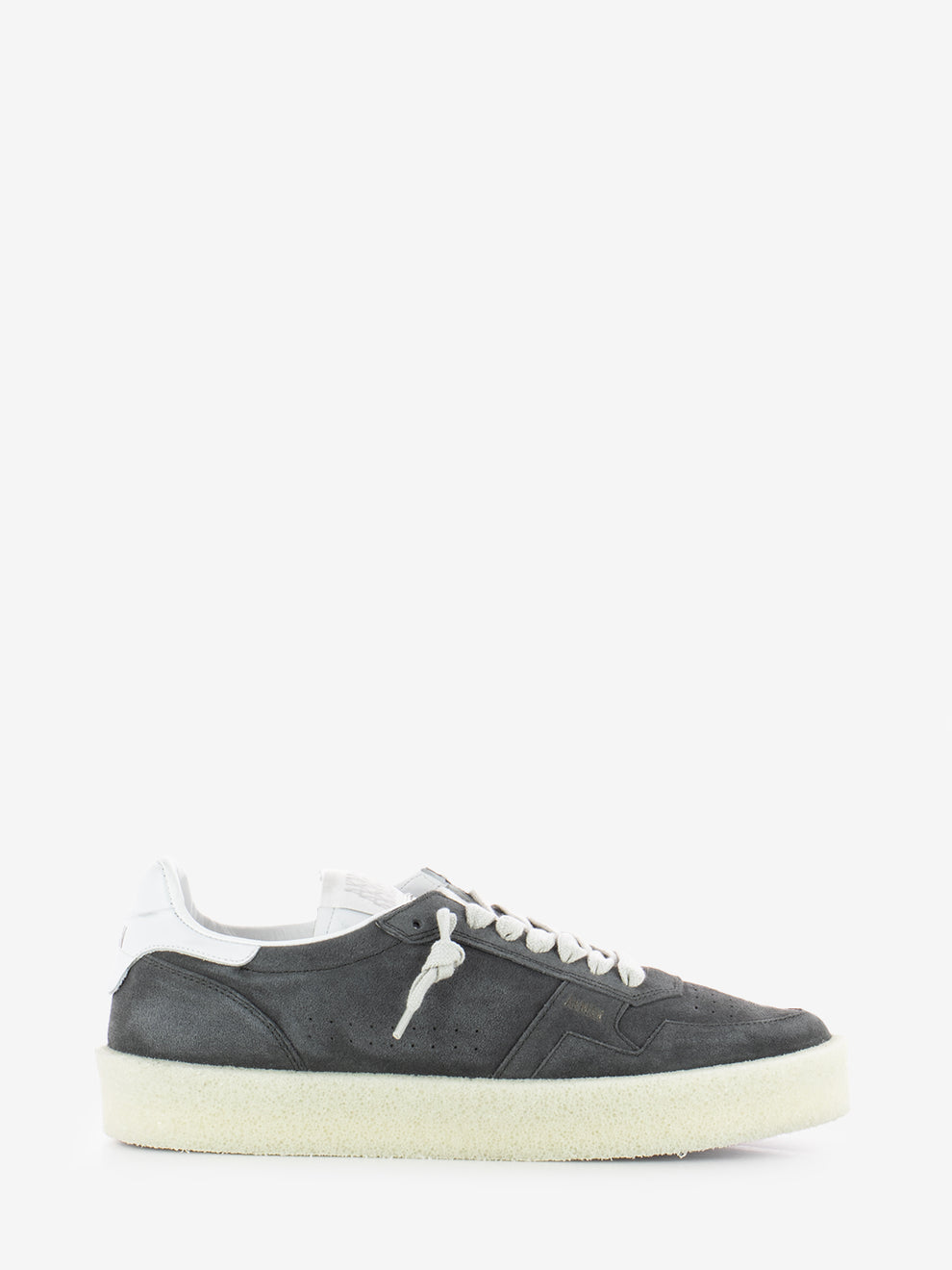 Suede delavè calf black / white