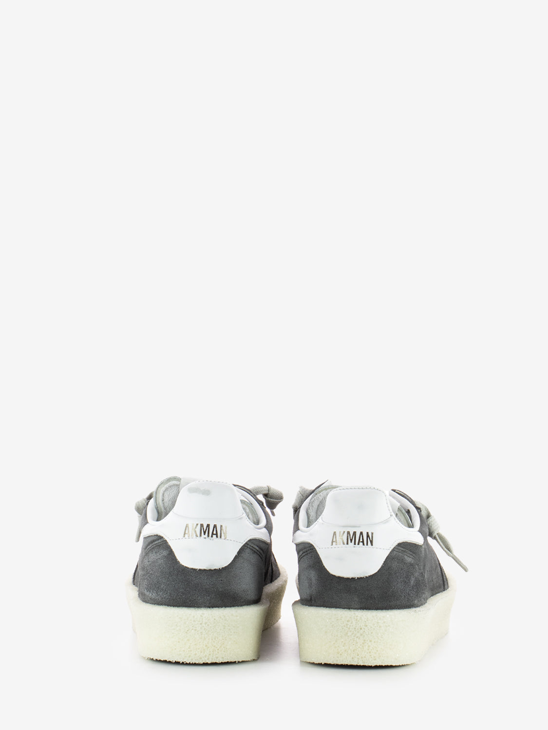 Suede delavè calf black / white