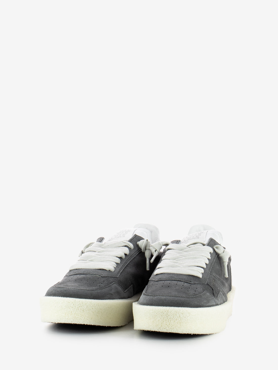 Suede delavè calf black / white