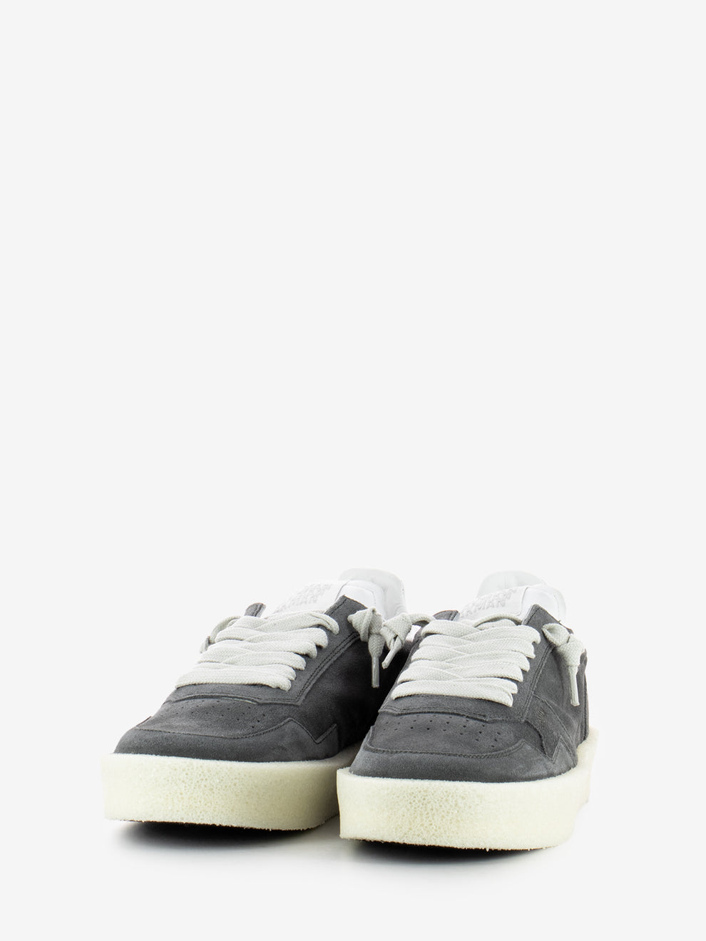 Suede delavè calf black / white