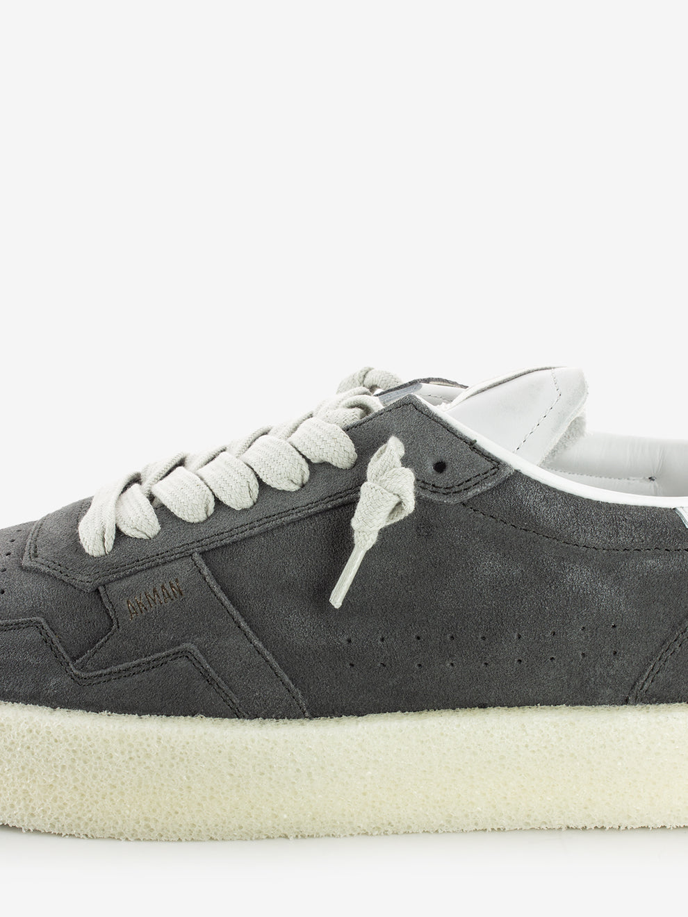 Suede delavè calf black / white