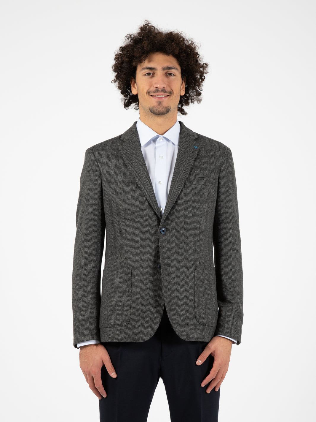 Giacca spinata jersey grigio