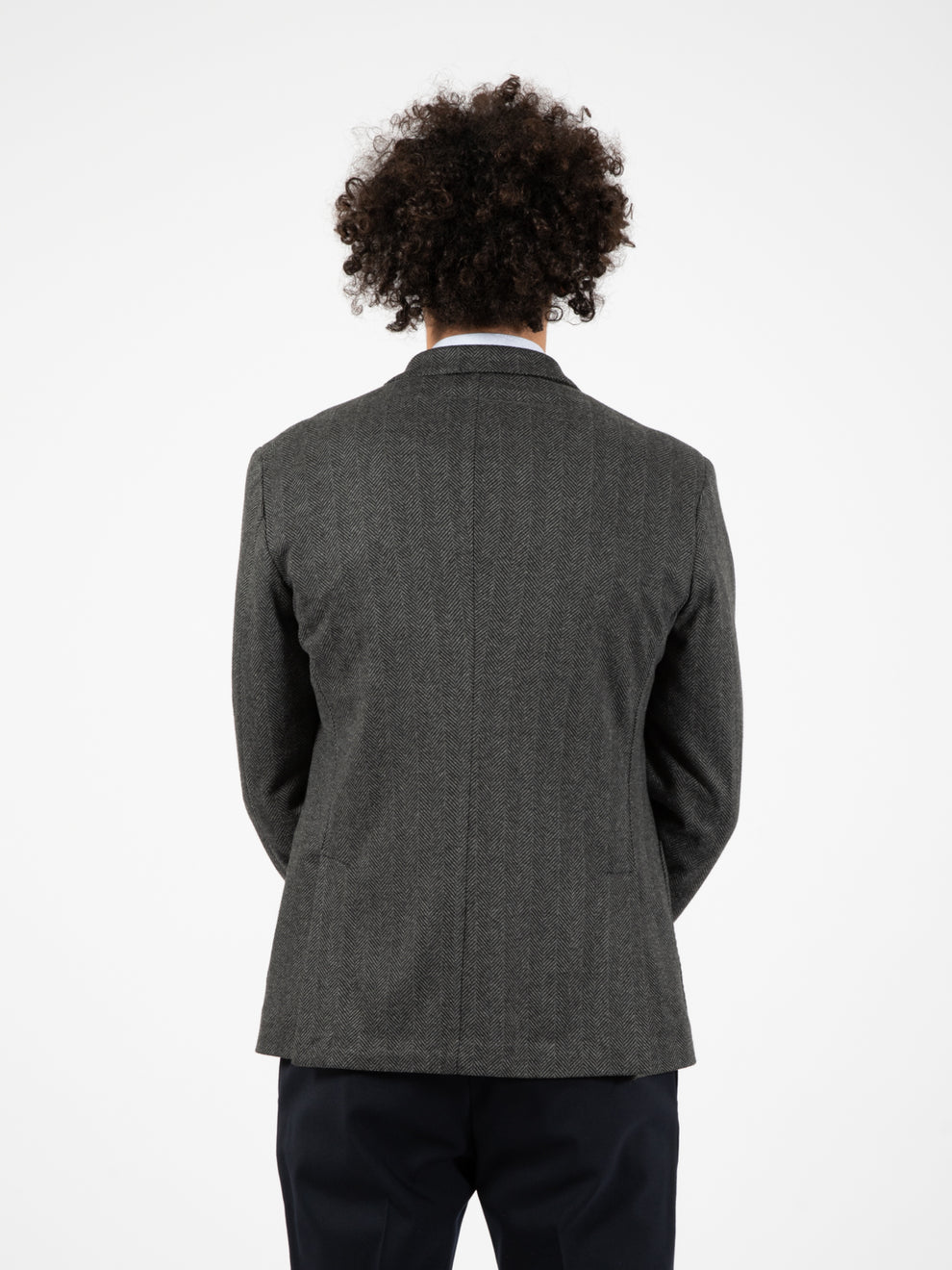 Giacca spinata jersey grigio