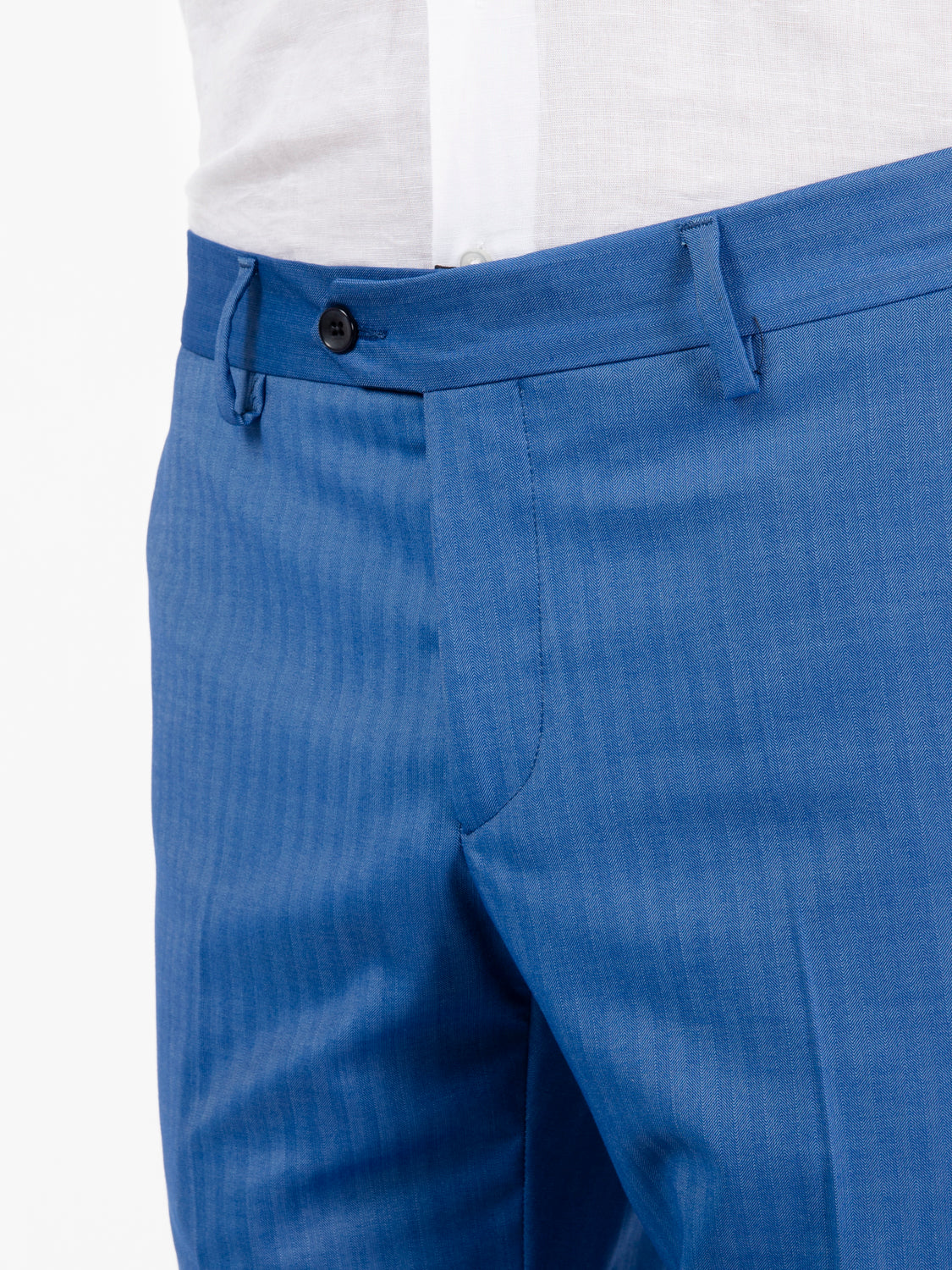Abito gessato azzurro