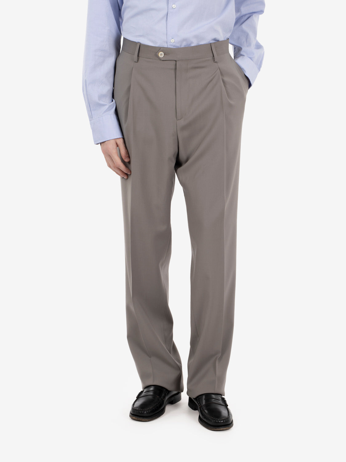 Abito over doppiopetto tortora