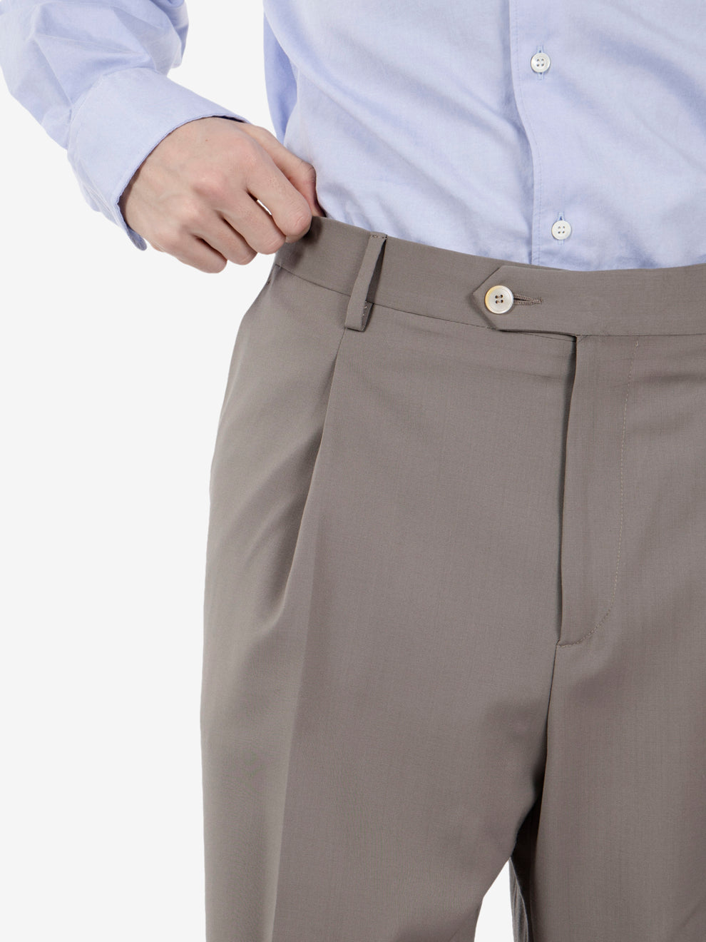 Abito over doppiopetto tortora