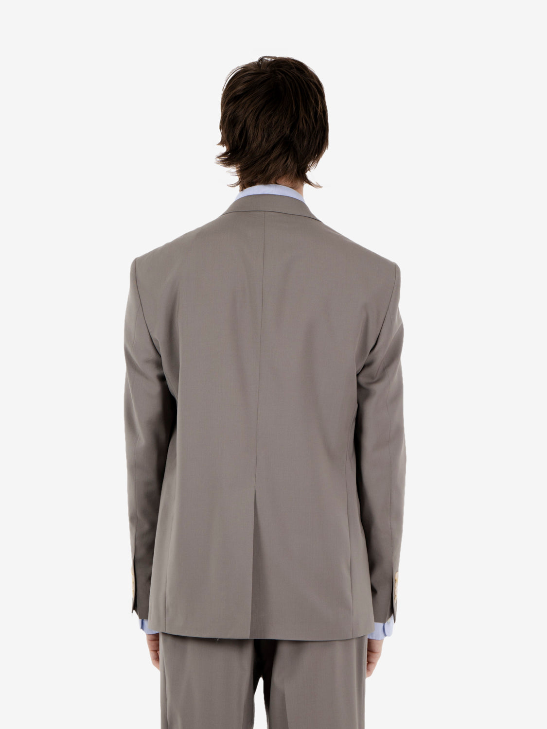 Abito over doppiopetto tortora