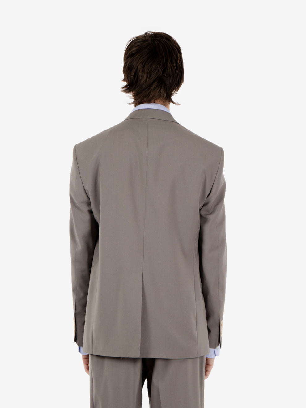 Abito over doppiopetto tortora