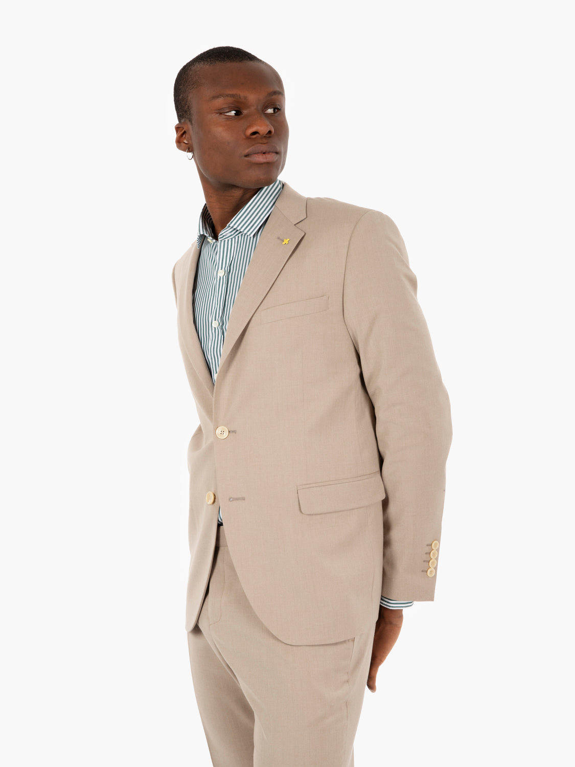 Abito poliviscosa beige
